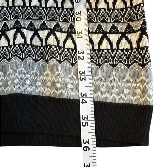 Freshman 1996 Women’s Black & White Knit Midi Dress w/ 3/4 Sleeves Size Medium - Picture 4 of 6